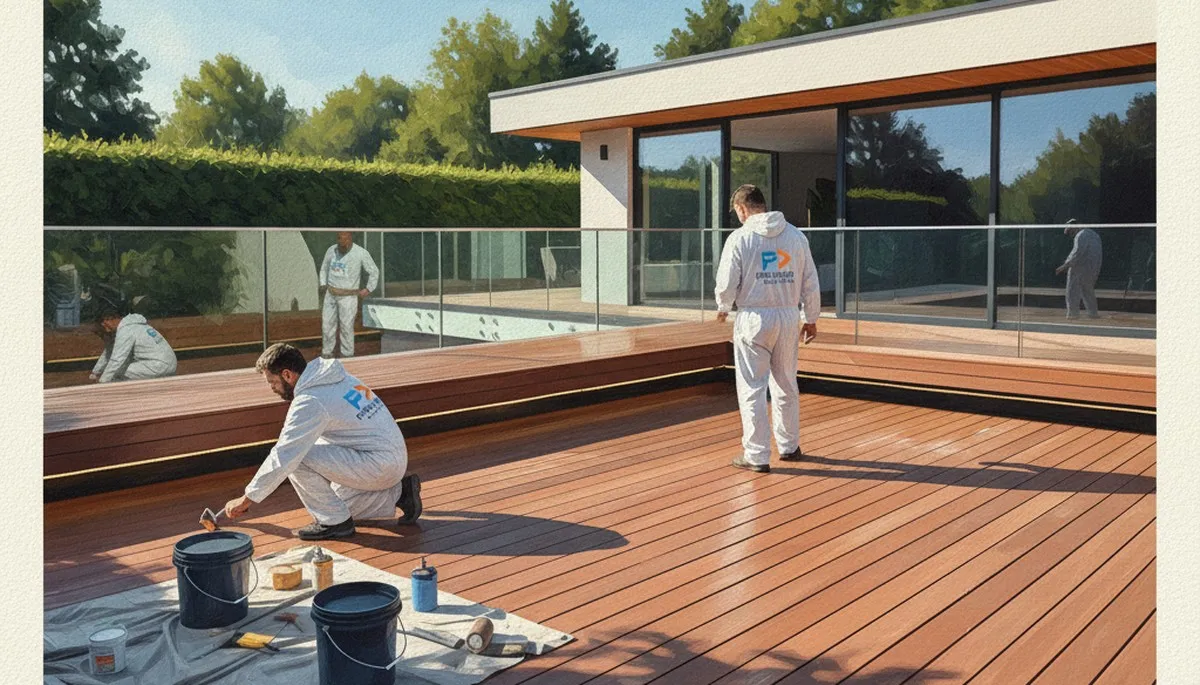 Deck painting service in Lancaster, PA protecting wood from weather and improving curb appeal