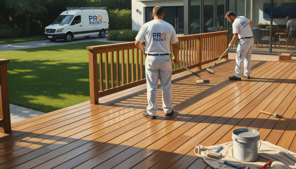Deck painting service in Lancaster, PA protecting and renewing outdoor wood surfaces