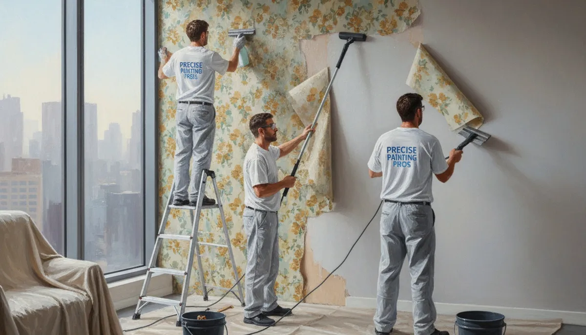 Wallpaper removal in Lancaster, PA by Lancaster Paint Pros for smooth, paint-ready walls